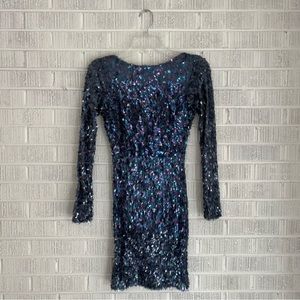 Dress the Population | Lola Light Blue Sequin Dress
